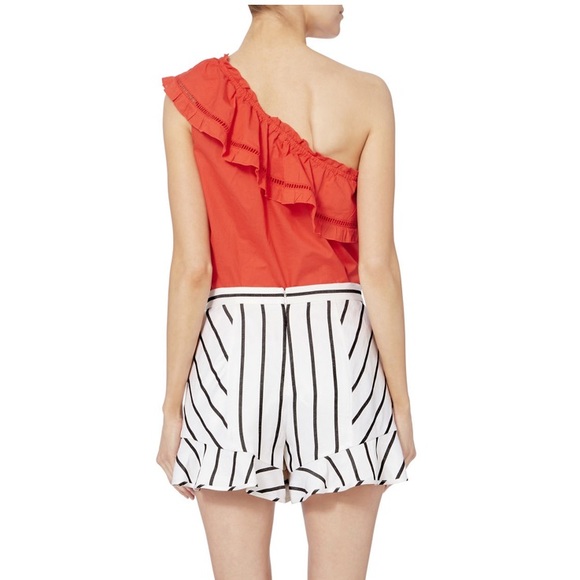 Intermix Lola Striped Linen Shorts - Picture 3 of 5